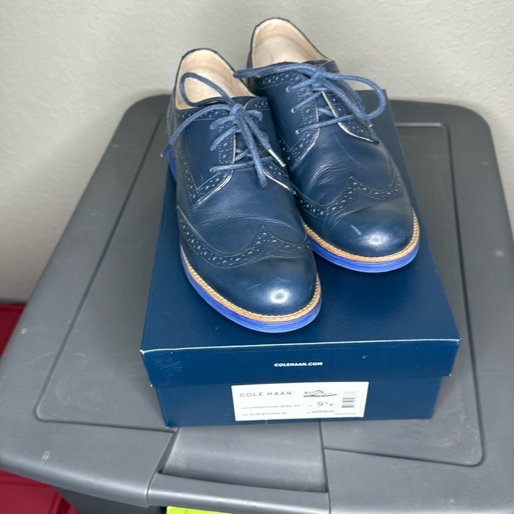 Cole Haan Blue Oxford Shoes